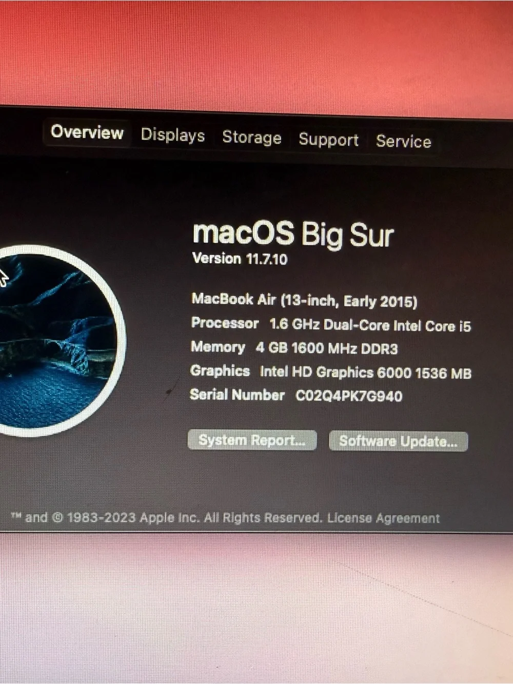 Apple MacBook Air 13” Early 2015 Laptop w/ Charger – Works Well